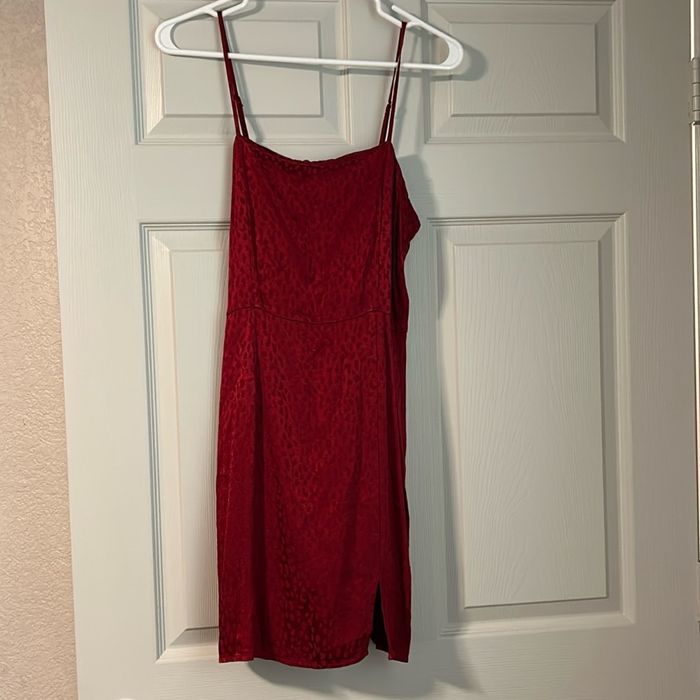 Red Cheetah Mini Dress Size Small